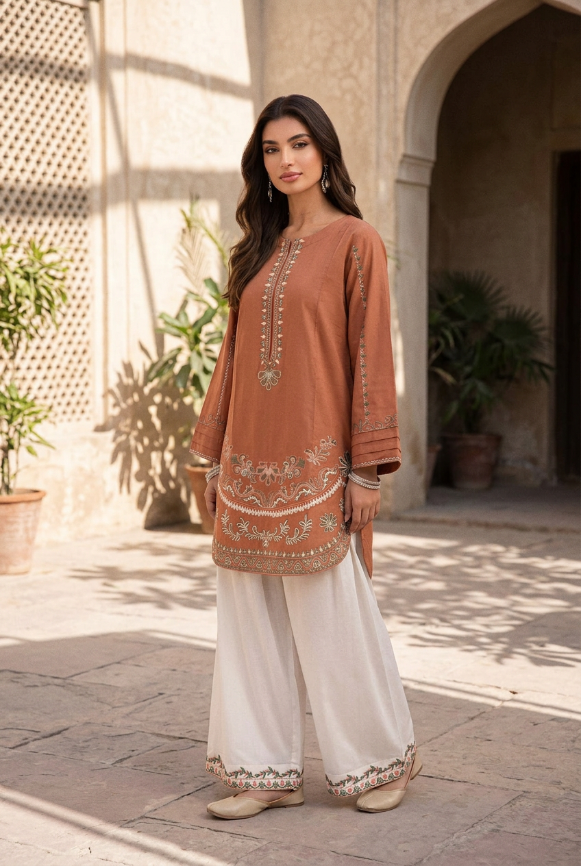 Casual courtyard look
